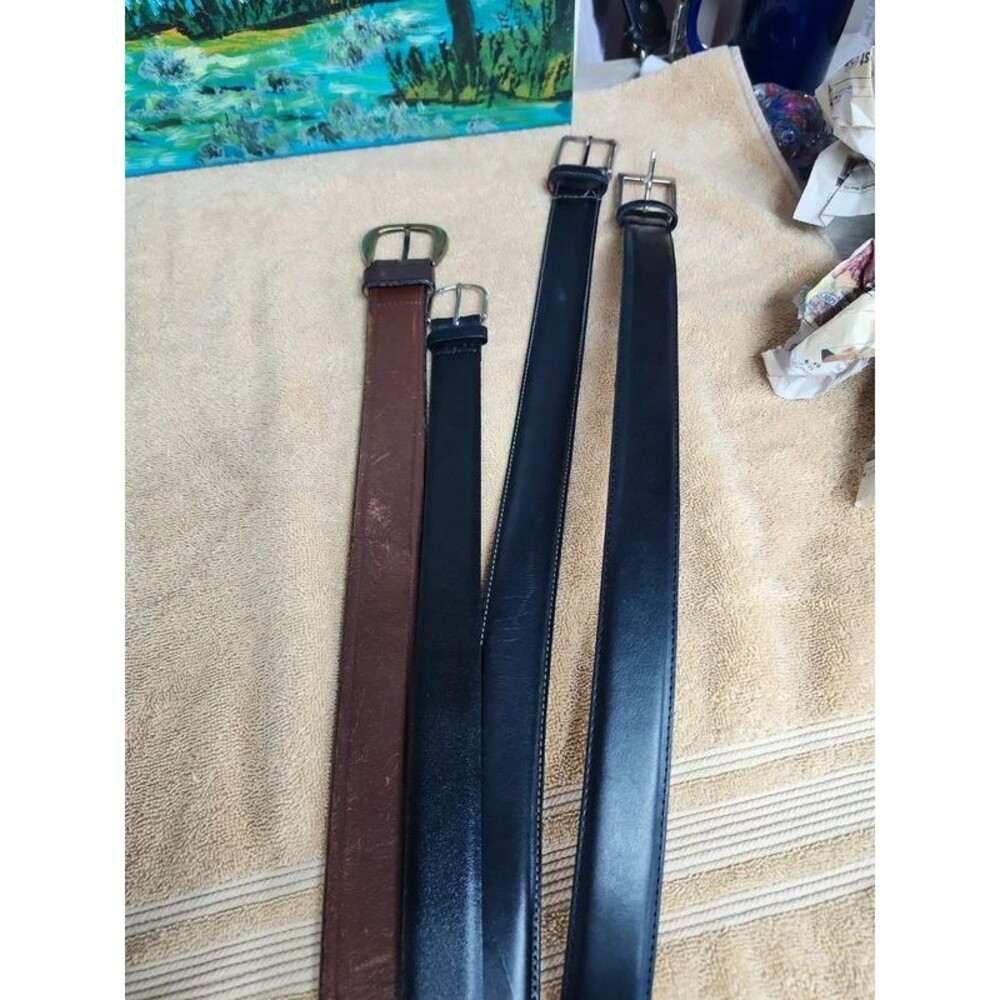 4 mens leather belts 32 to 36